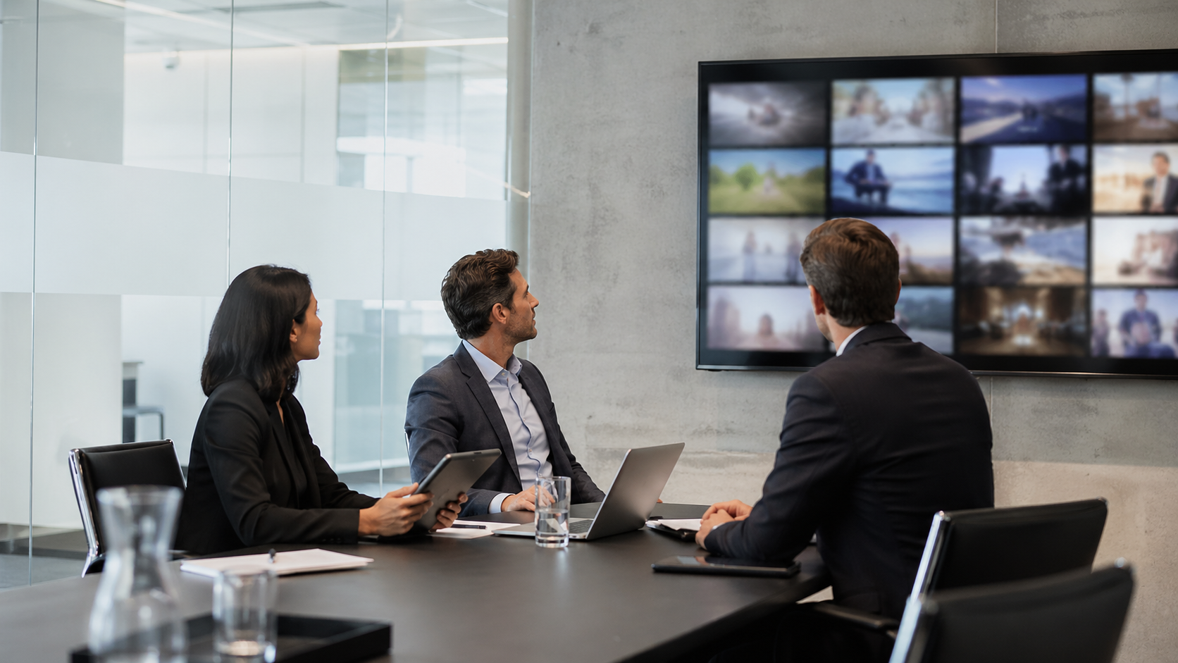 Abstract media rights and permissions desk image